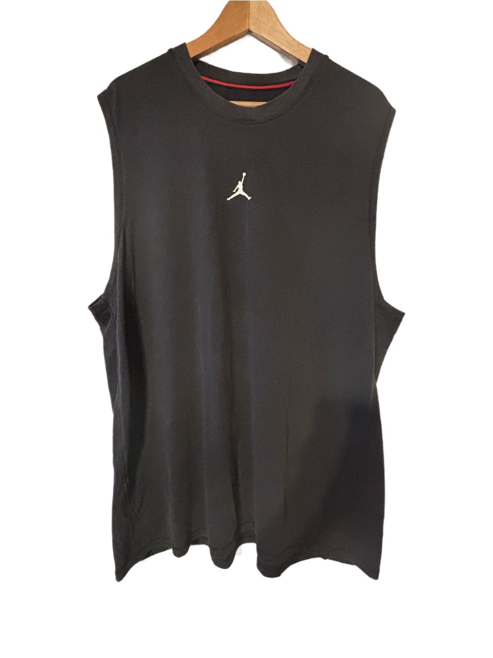 Retro Faded Nike Jordan Dri-Fit Black Sleeveless Shirt w/ White Emblem XL